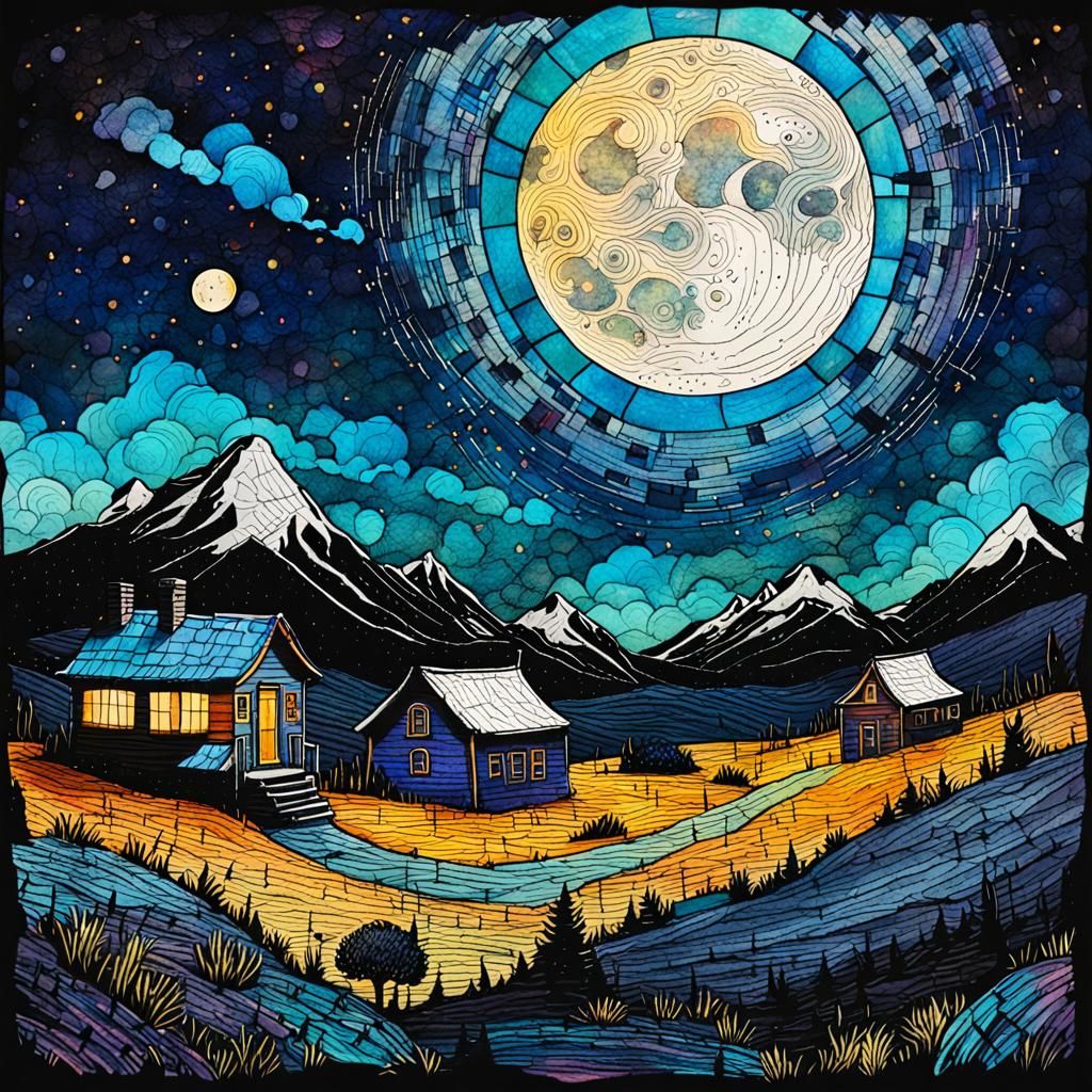 Mystical Logo Design in Vintage Anime Style