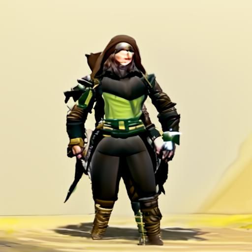 AI Generated Image of a Female Rogue
