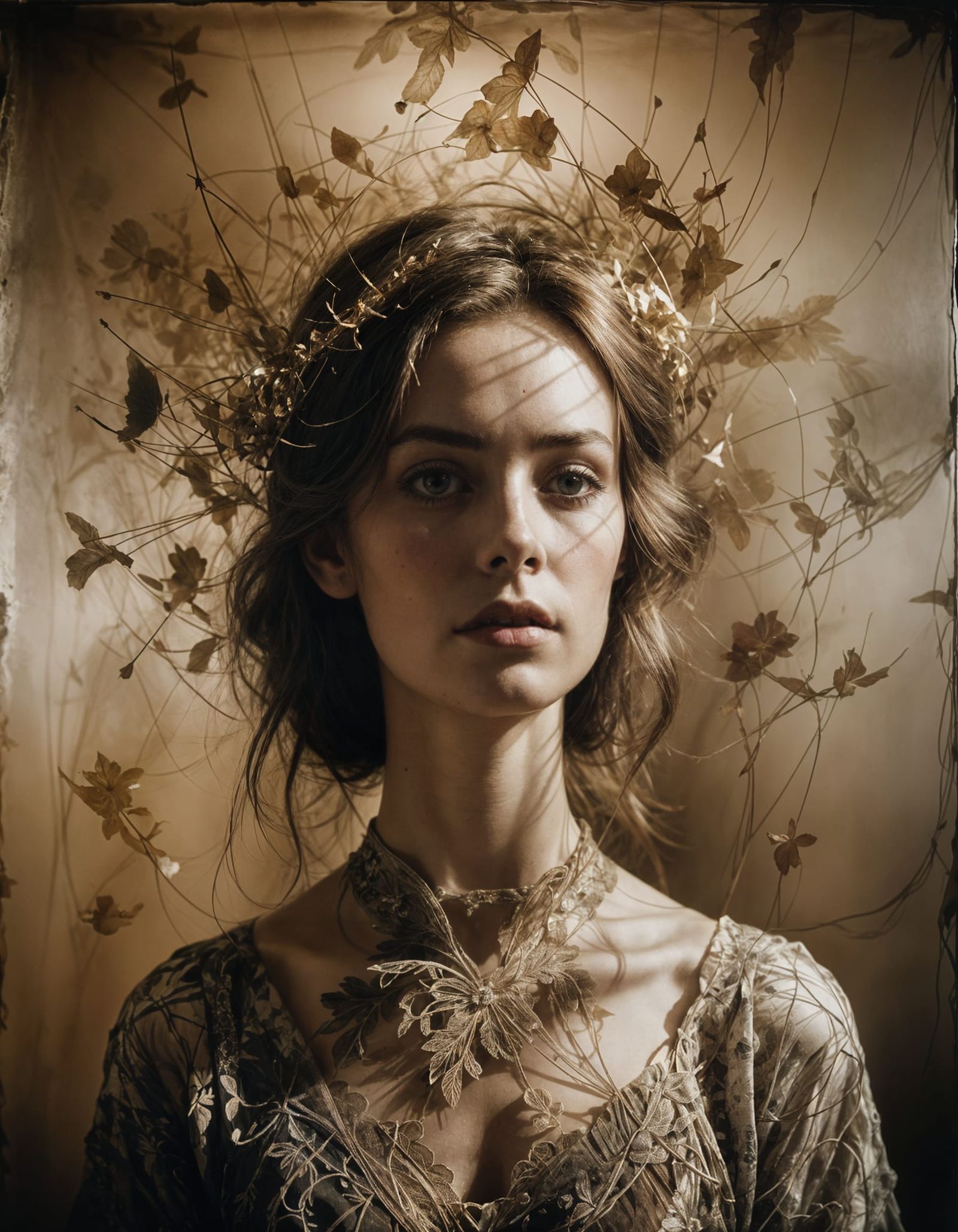 Dreamy Sepia Portrait in Pinhole Photography