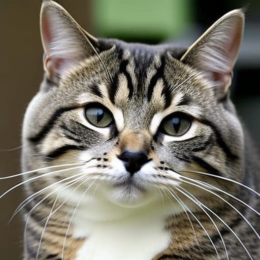 Cute Cat Portrait with Adorable Face