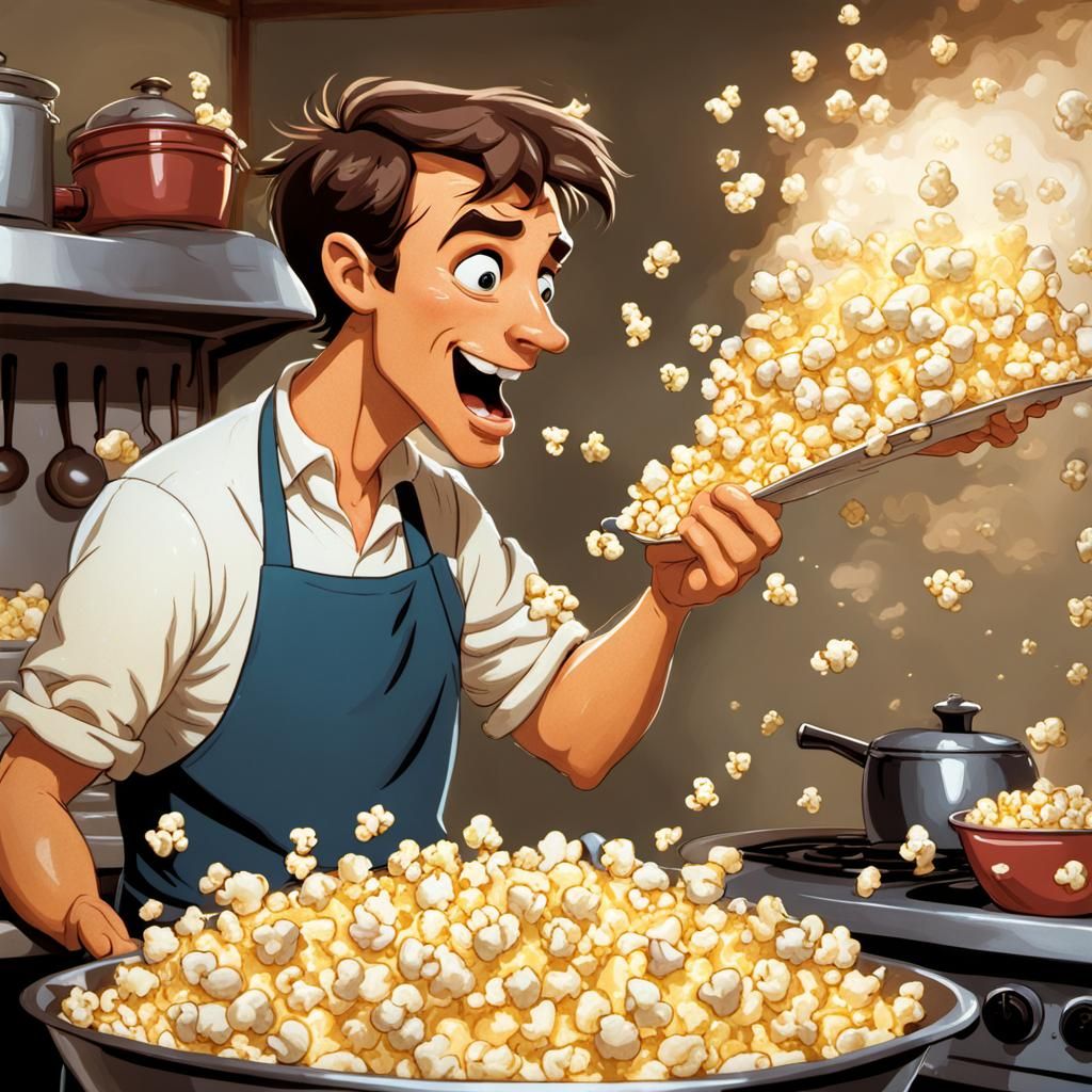 Cartoon Kitchen Scene in Don Bluth Style