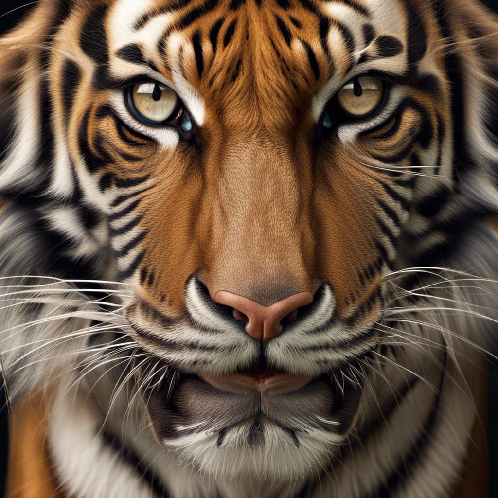 Striking Tiger Portrait with Bokeh Effect