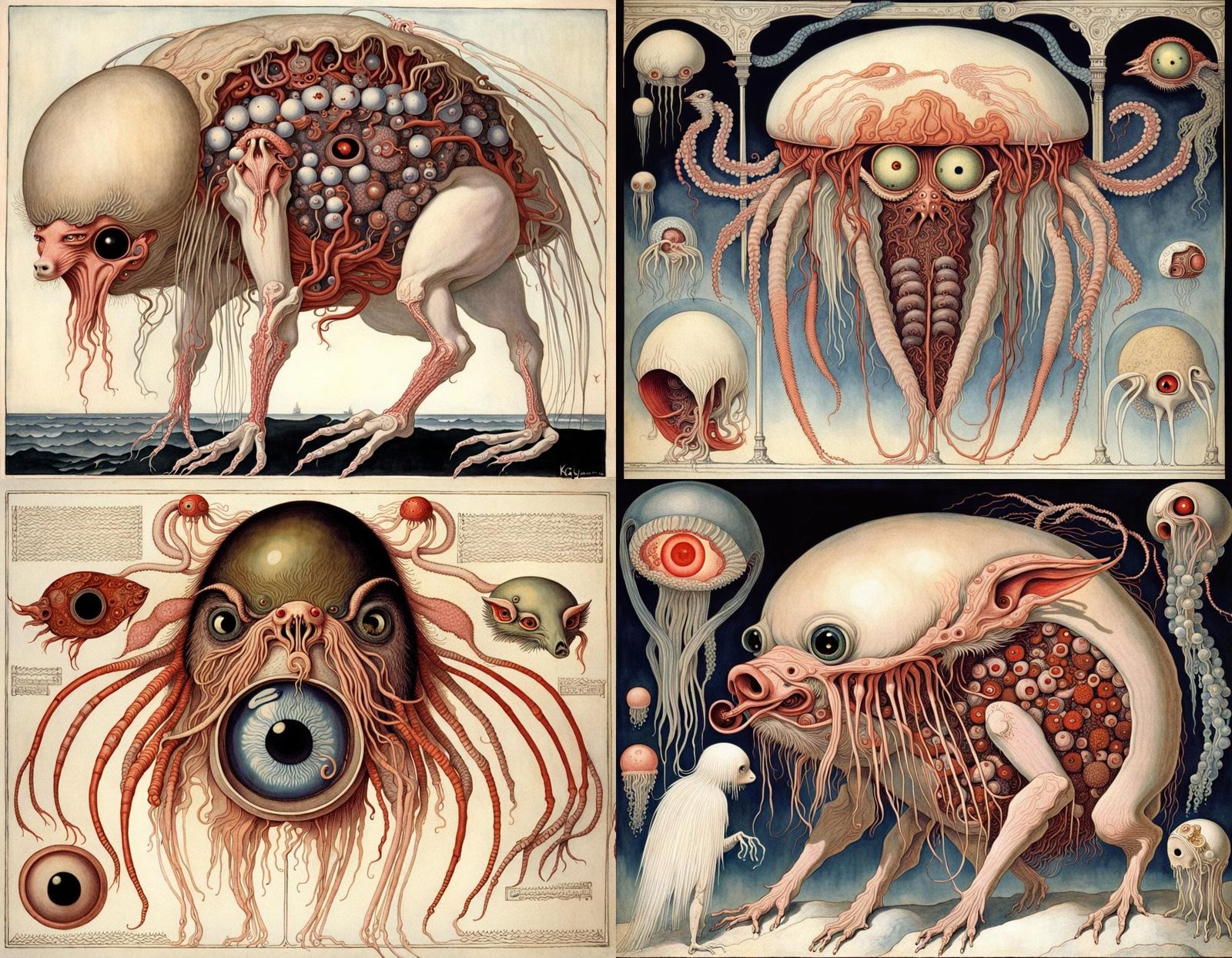 Surreal Vivisection Creature in Deep Color