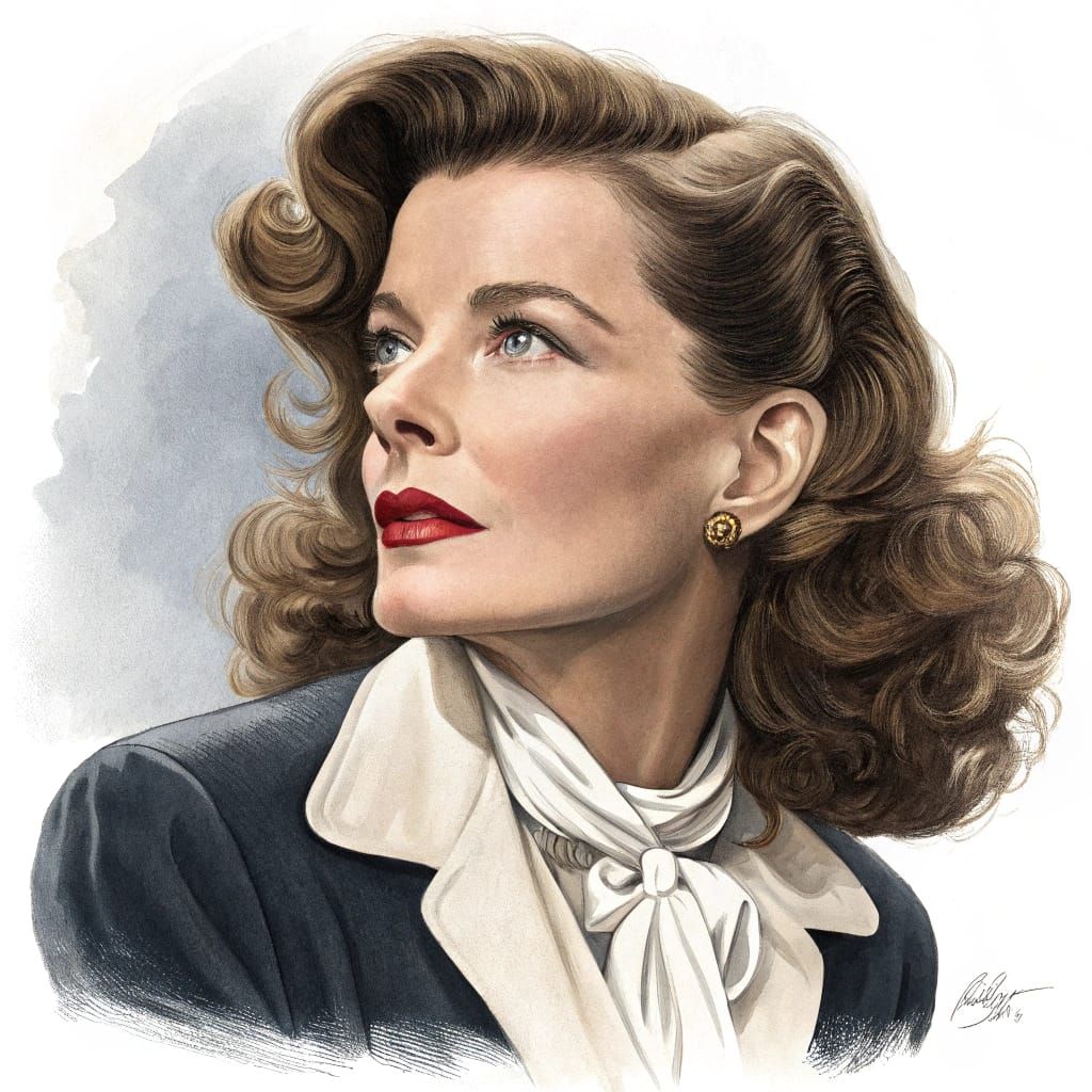 Classic Hollywood Portrait of an Actress