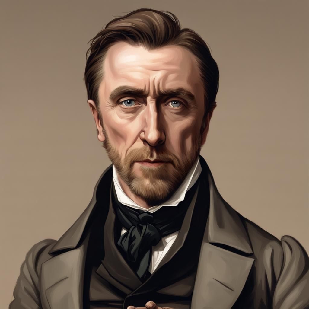 Regency Gentleman Portrait in Neoclassical Style