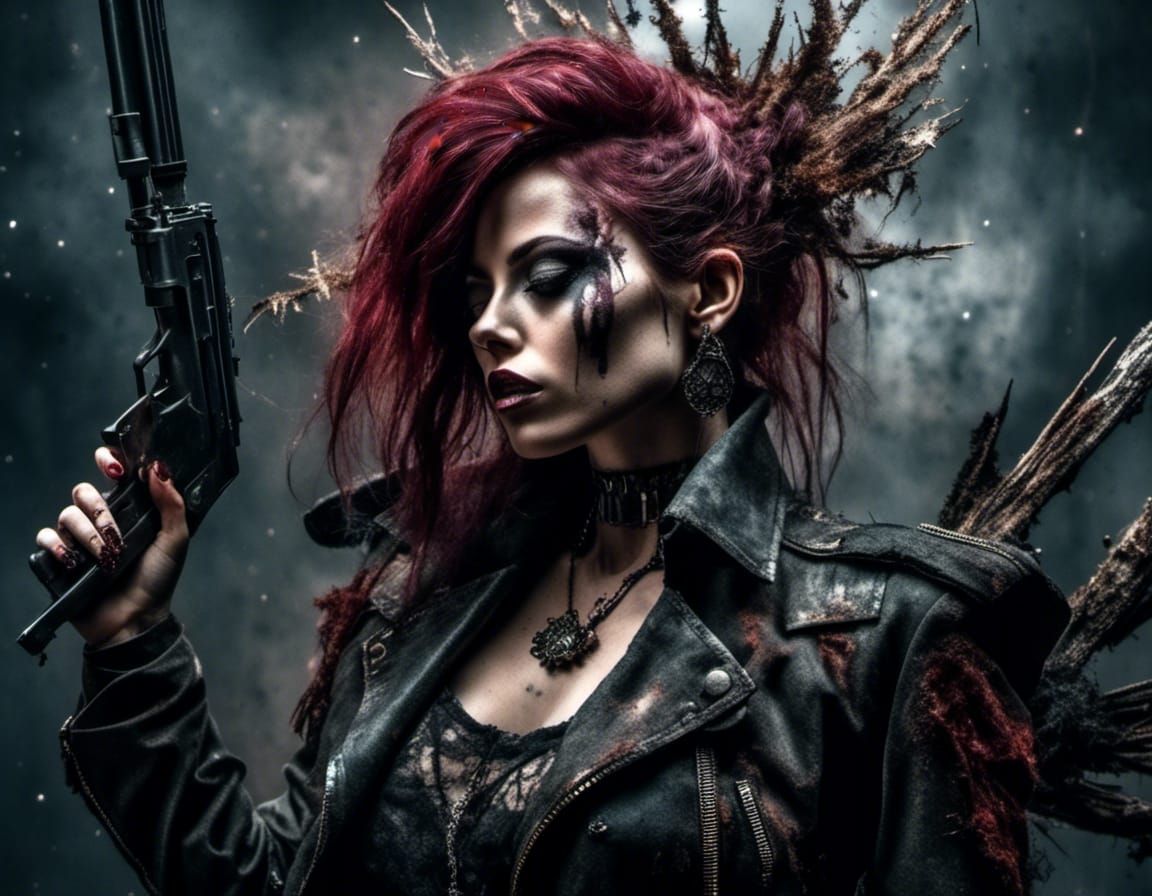 Strong Female Commander Taunting Enemy With Magic