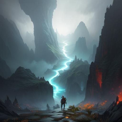 Epic 3D Movie Poster in Dark Fantasy Style