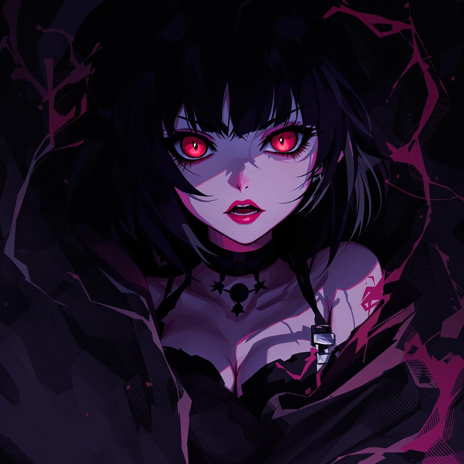 Dark Cutie Anime Goddess Illuminates Haunting Shadows