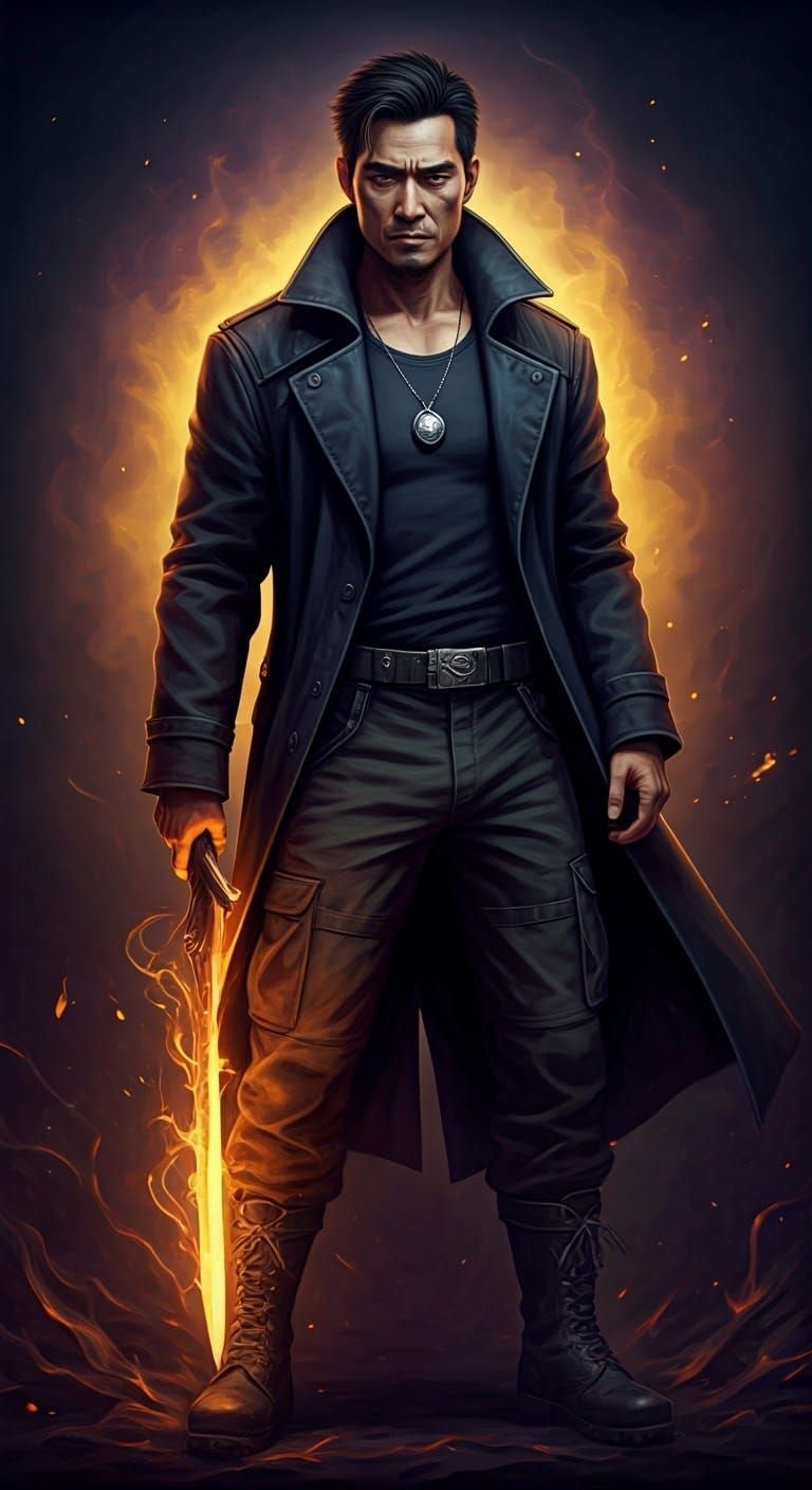 Dark Fantasy Warrior in Resolute Resolve