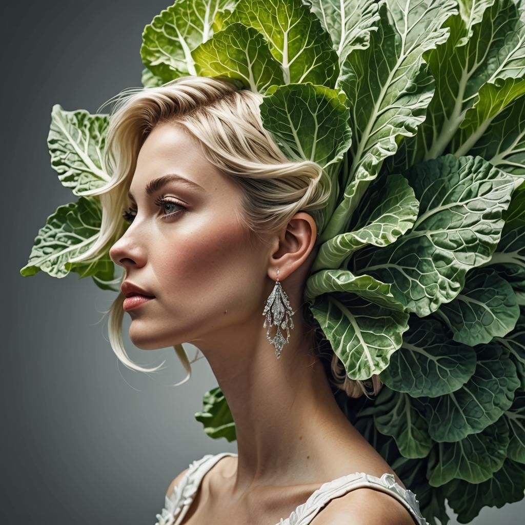 Cabbage Mohawk: Surreal Futurism Fashion Portrait