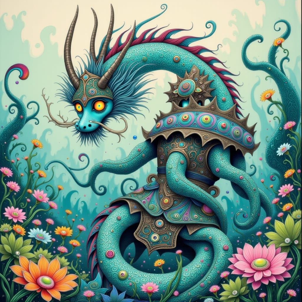 Ryujin: Dragon King of the Ocean in Japanese Art Style