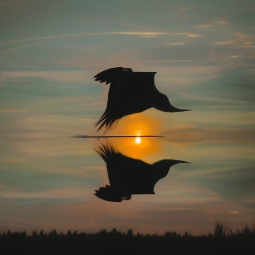 Ethereal Sky Mirror Reflecting an Interconnected Reality