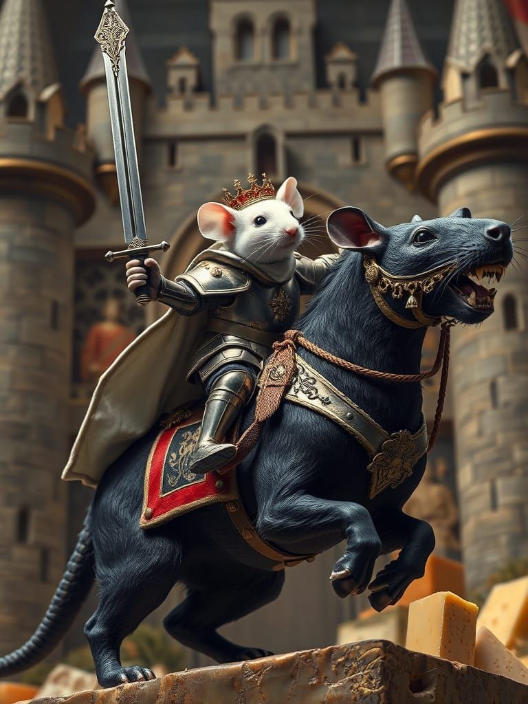 Battleready - King Mousric II. on his trusty steed