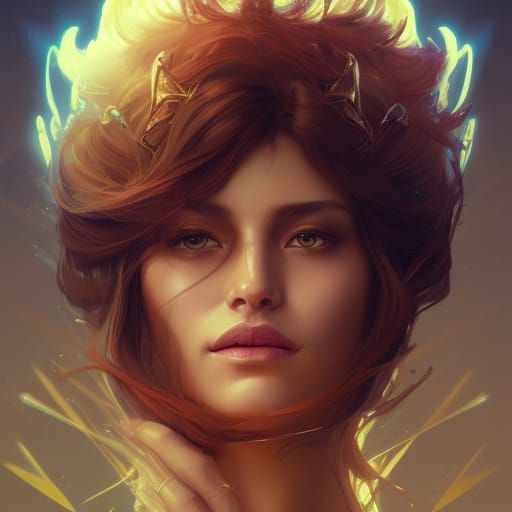 Detailed Phoenix Queen Portrait, Trending Artstation Art