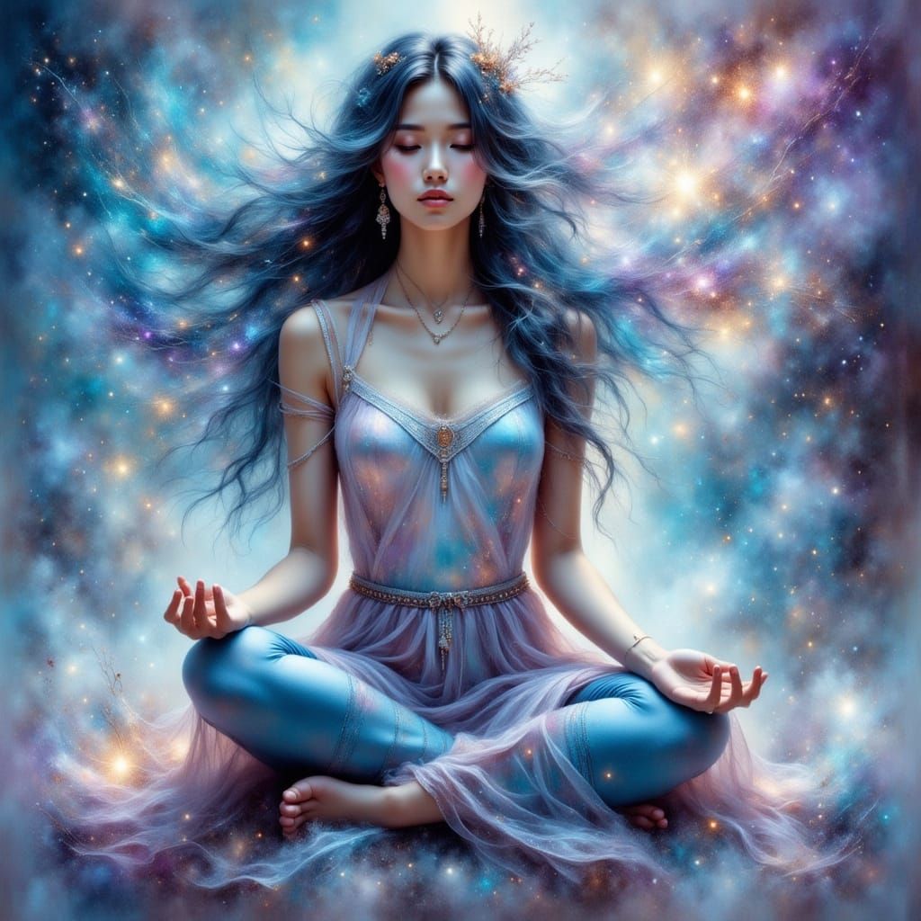 Meditation in Blue and Purple