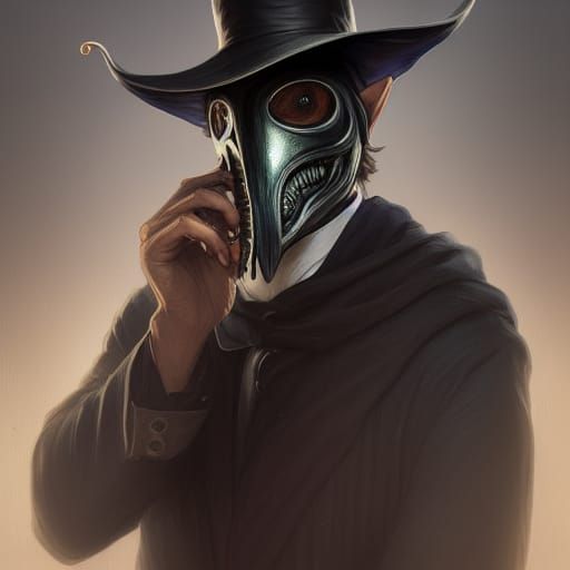 Victorian Elf Plague Doctor in Hyperdetailed Concept Art Sty...