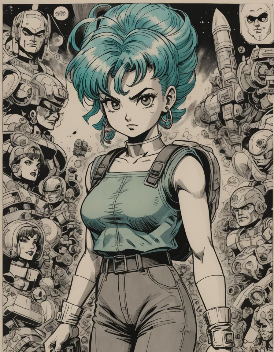 Bulma in Jack Kirby Comic Style