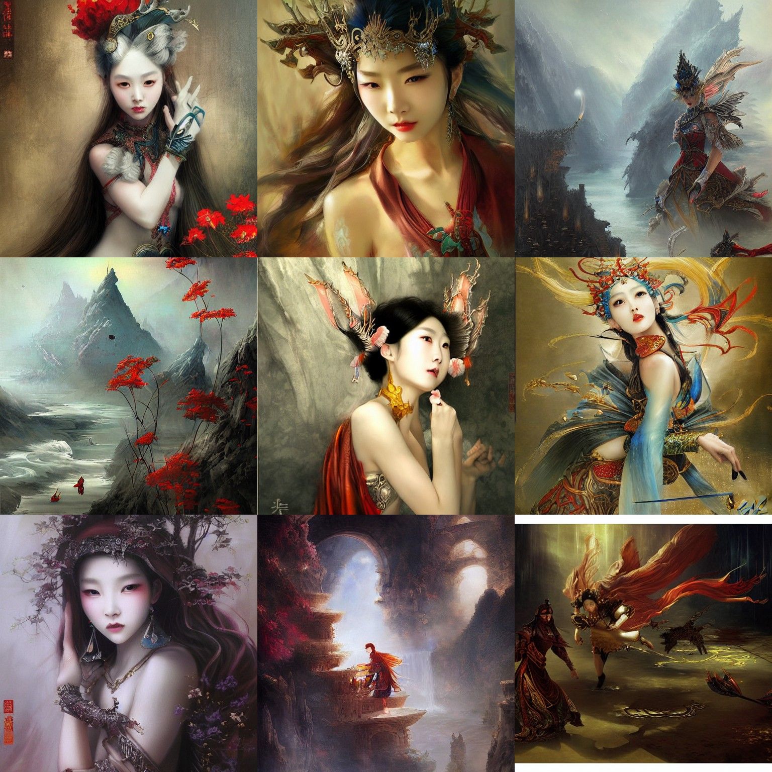 Ethereal Fantasy Landscape Painting