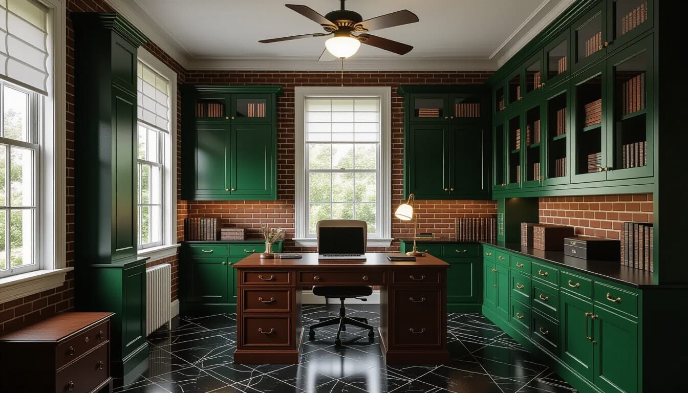 Vibrant Victorian Working Room with Modern Touches