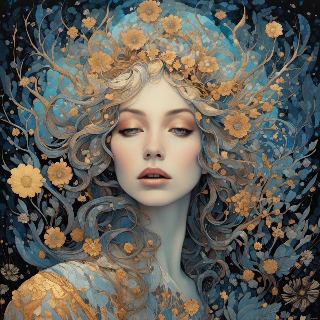 Surreal Double Exposure with Starlight Eyes