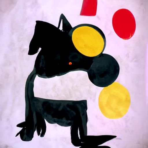 Black Dog in the Style of Kandinsky