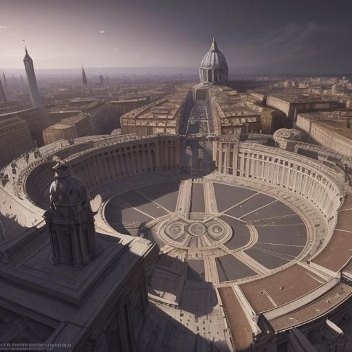 Fantastical Vatican City Concept Art