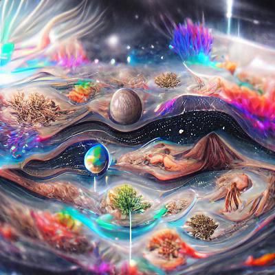 Cosmic Creation: A Holographic Astral Illustration