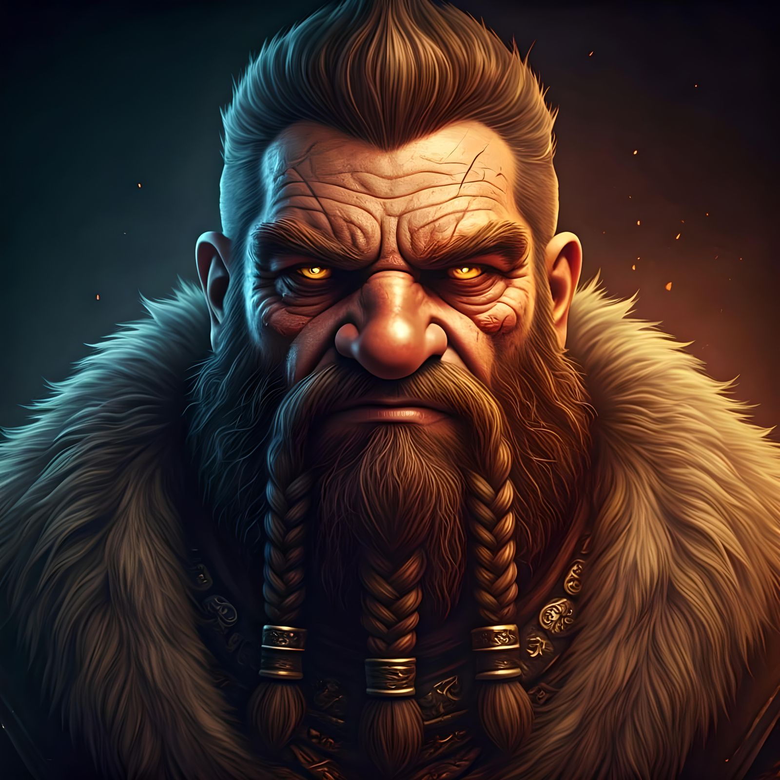 Grizzled Gruff Dwarf Barbarian