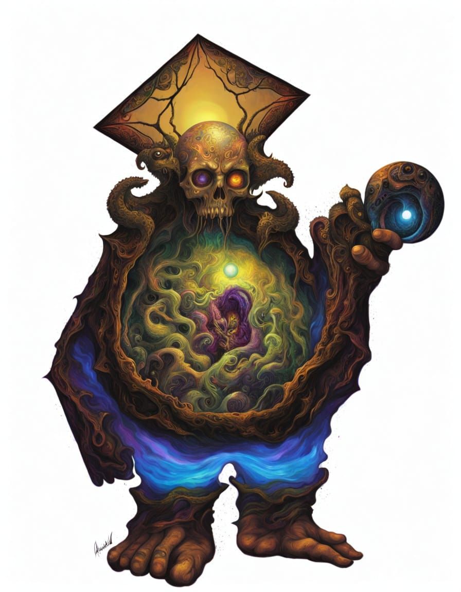 Eldritch Horror Emerges from Cosmic Vortex in Vibrant, Eerie...