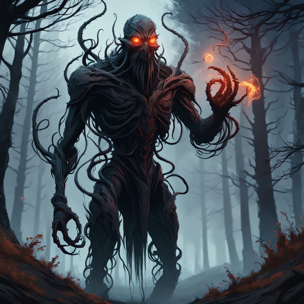 Ethereal Demon in Dark Fantasy Atmosphere