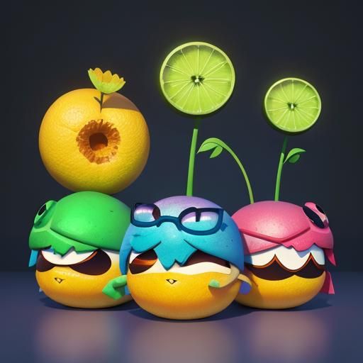 Vibrant Still Life and Chibi Art in 3D