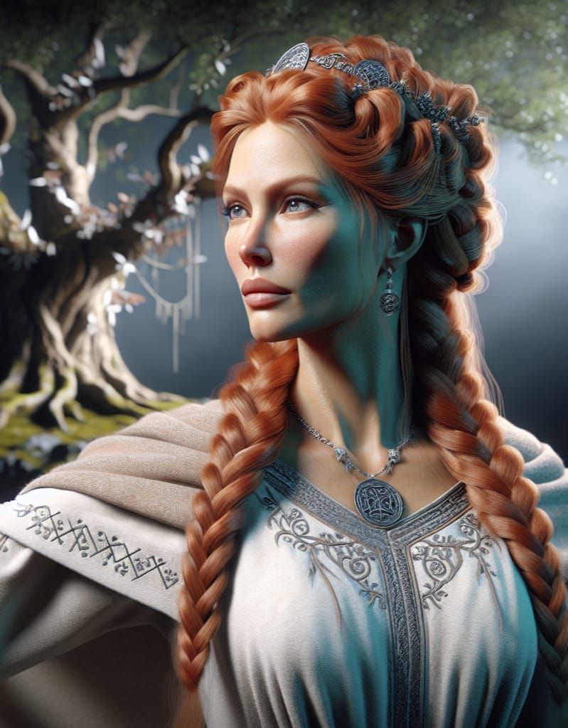 Verdandi: Viking Fate Goddess in Digital Painting