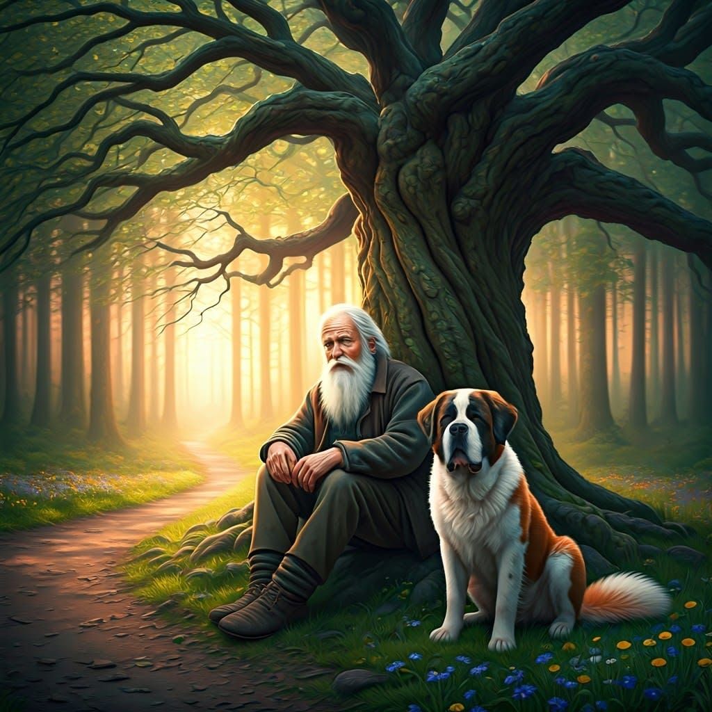 Ancient Wisdom Beneath a Gnarled Tree