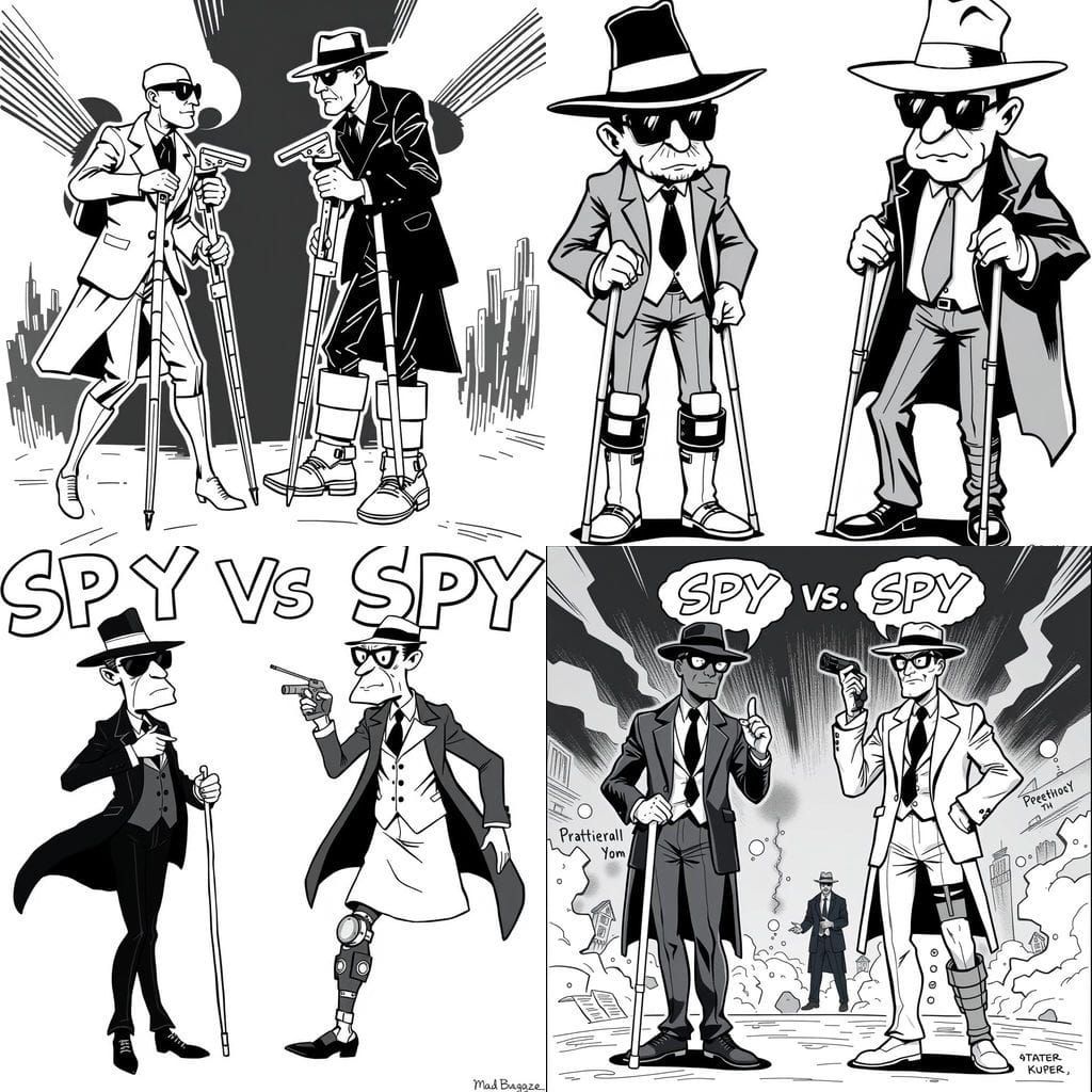 Spy vs Spy: Crutches and Fracture Boots