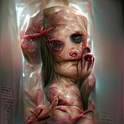 Sinister Doll Made of Human Flesh