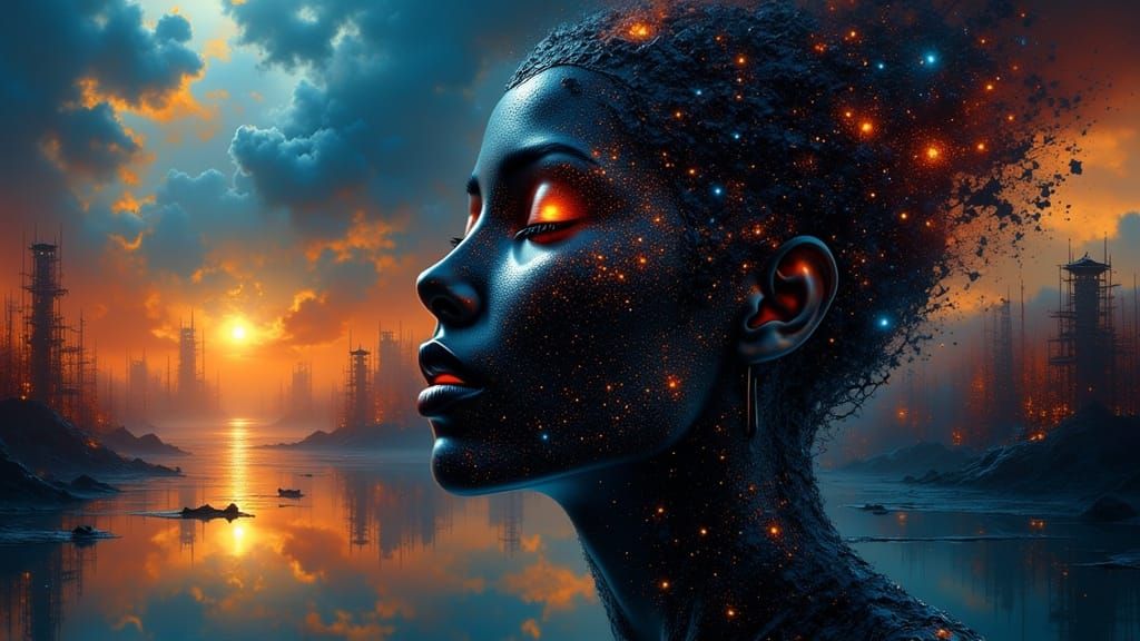 City Between Light and Darkness