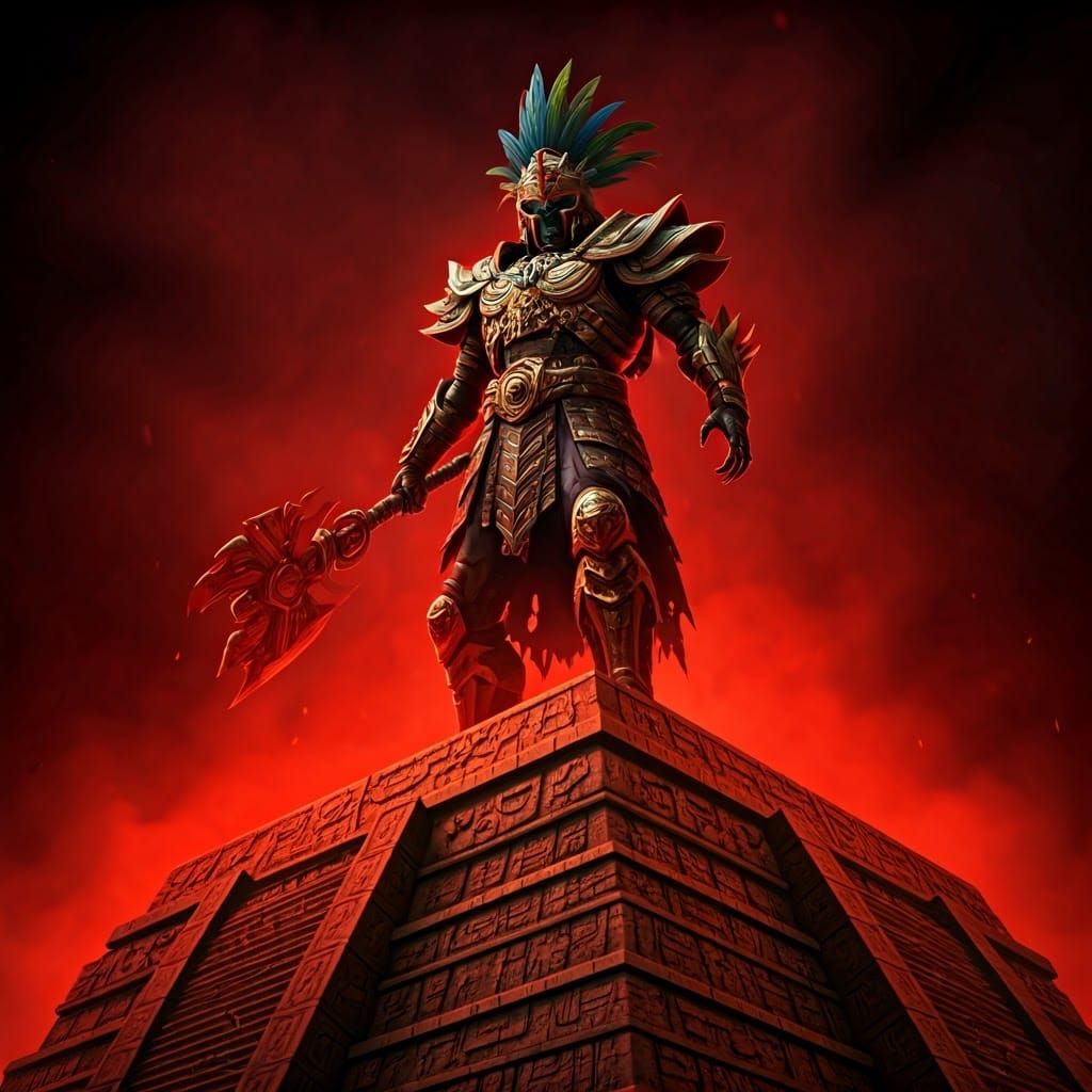 Mysterious Aztec Warlord in Tokusatsu Style