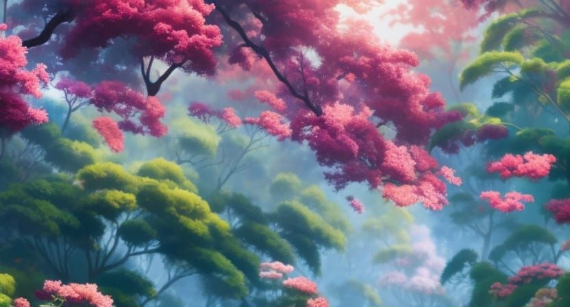 Waratah Bouquet in Gouache Style, 8K Resolution