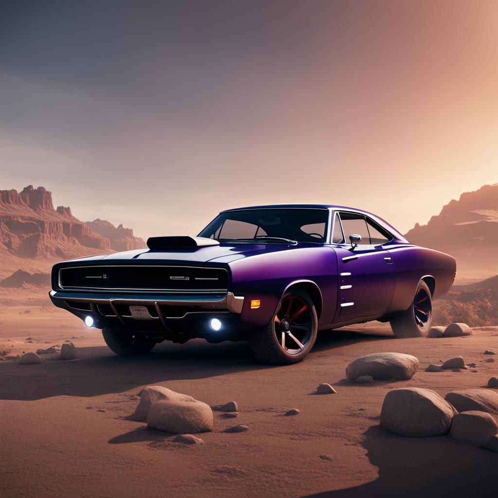Military Dodge Charger in Detailed Matte Painting
