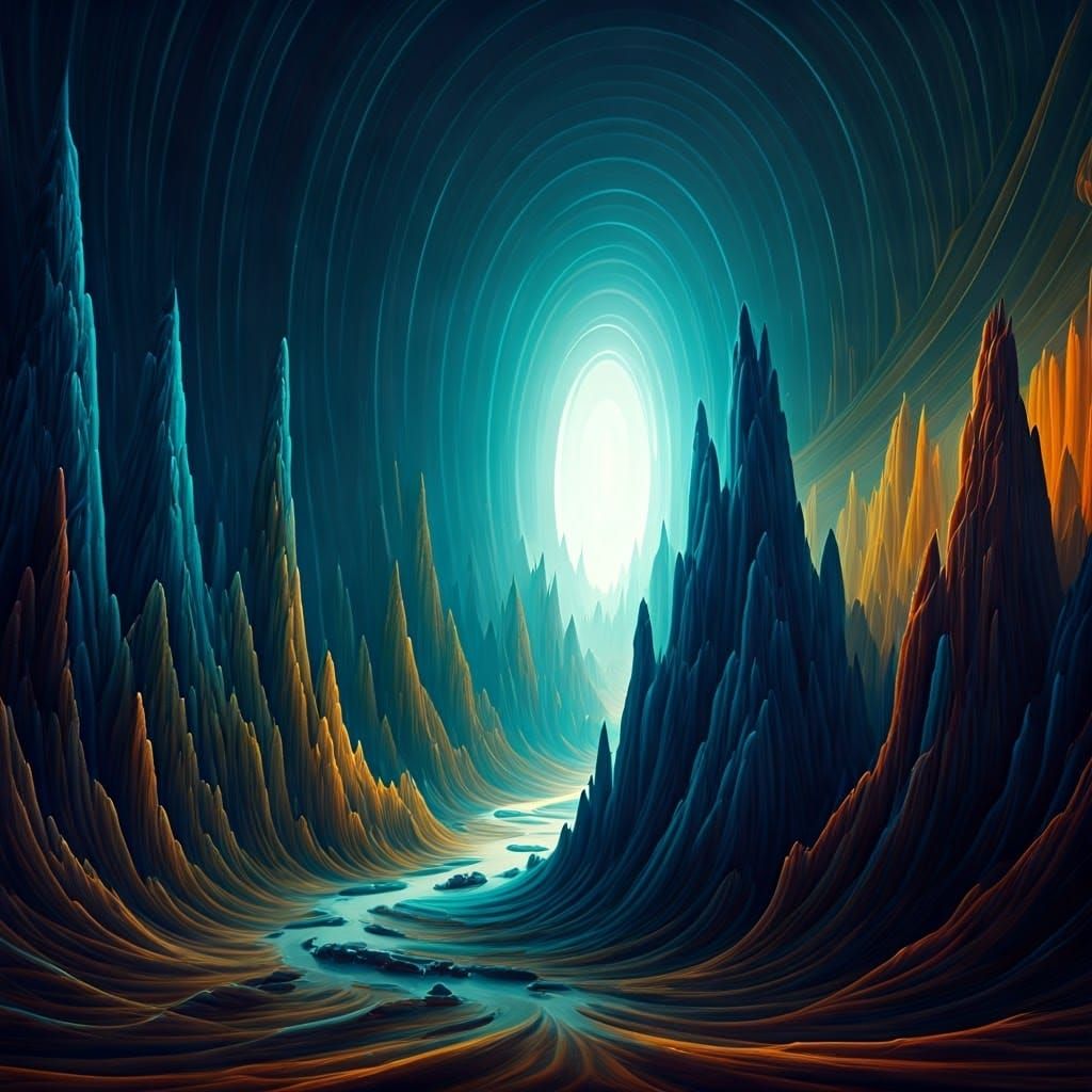 Detailed Wet Wash Watercolour Landscape