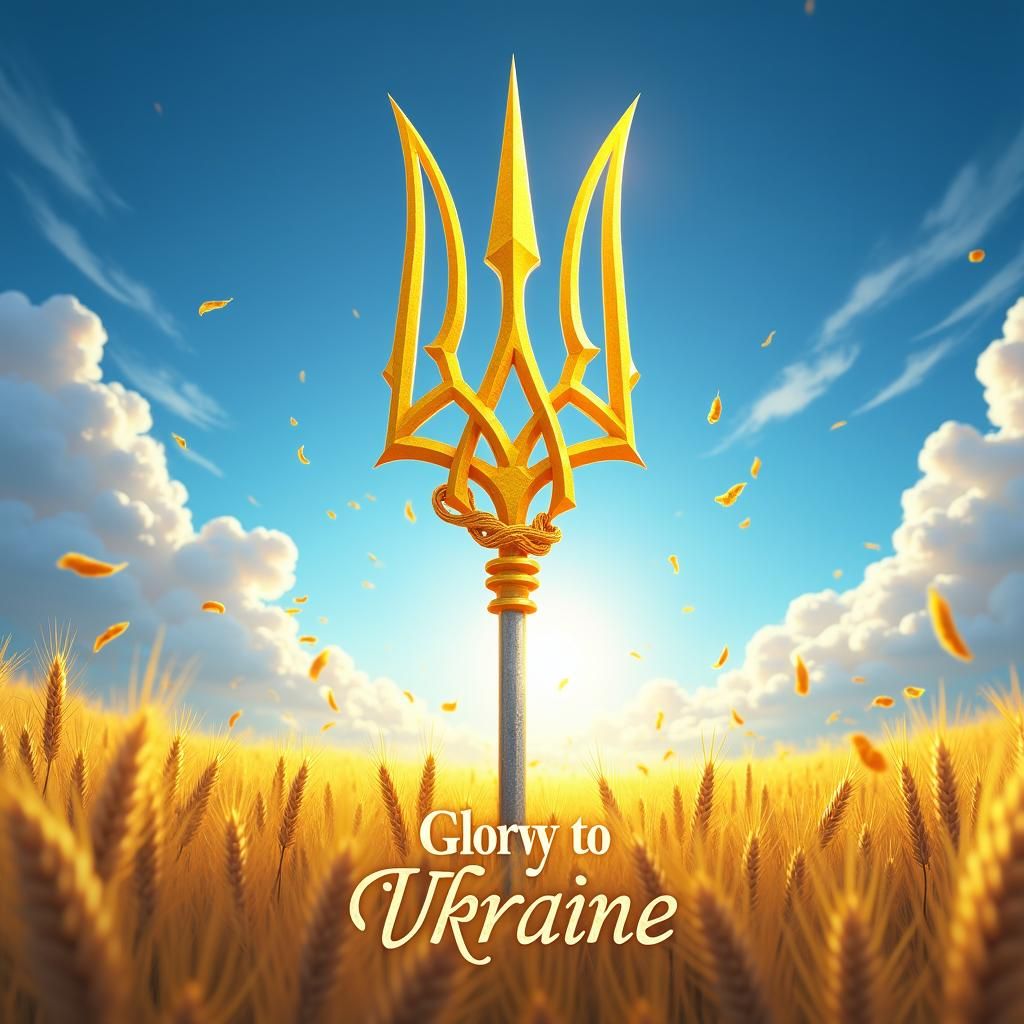 Ukrainian Trident: A Photorealistic Matte Painting