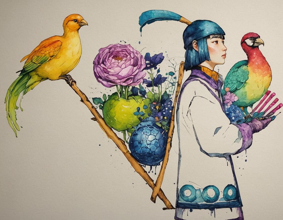 Art Gallery Image in Detailed Matte Painting Style