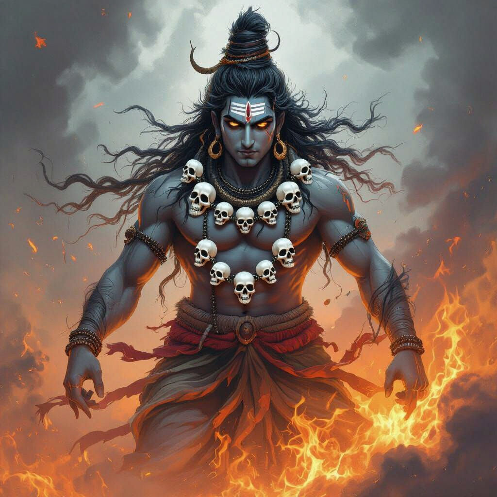 Raging Shiva: The Hindu God of Destruction