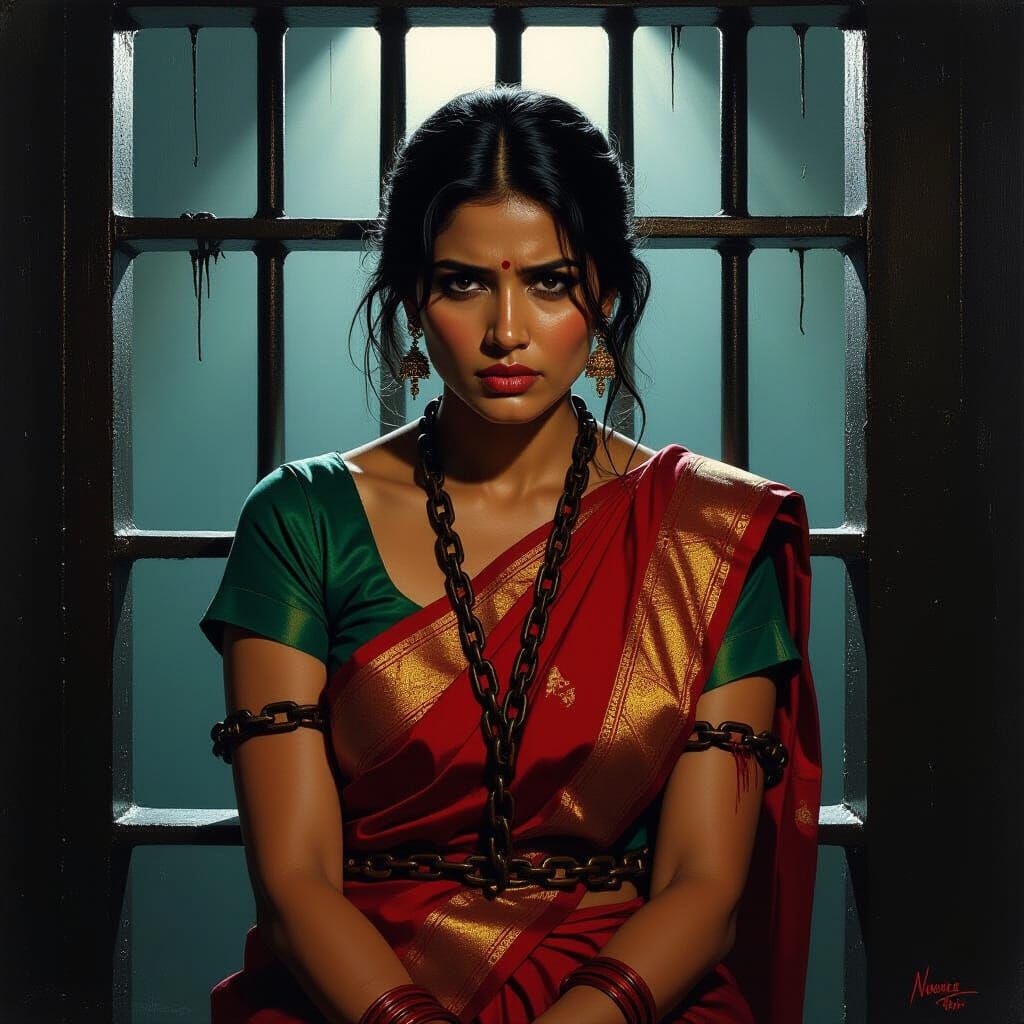 Neera Arya in Kaala Paani Jail: Patriotic Illustration