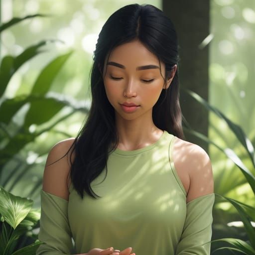 Serene Yoga Instructor Teaches Calming Sitali Pranayama