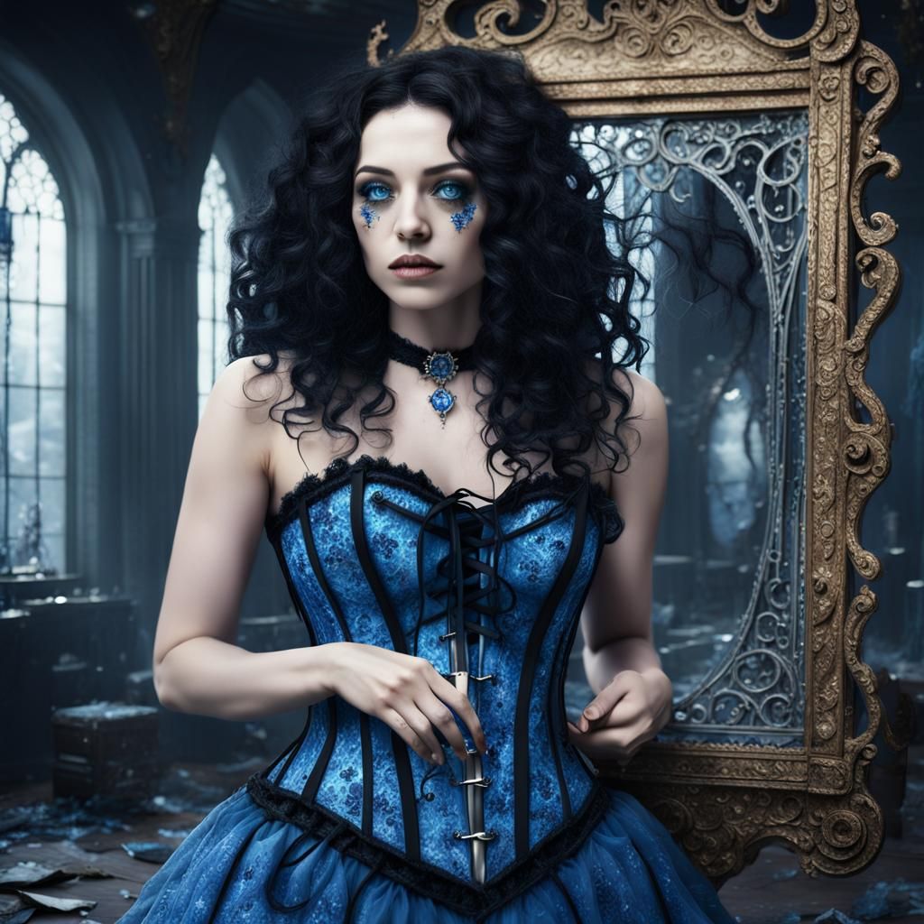 Gothic Alice in Shattered Looking Glass, Fantasy Art