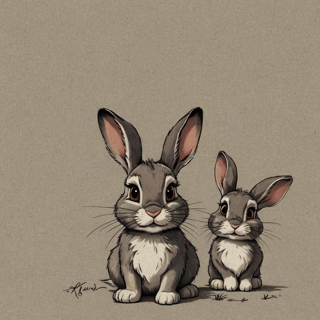 Thumper and Miss Bunny AI Image