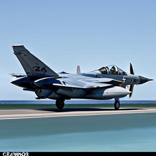 Two Jet Fighters Over the Ocean