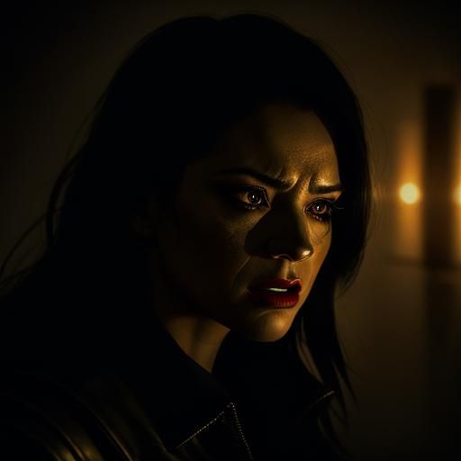 Mysterious Woman Screams in Smoky Room, Film Noir Style