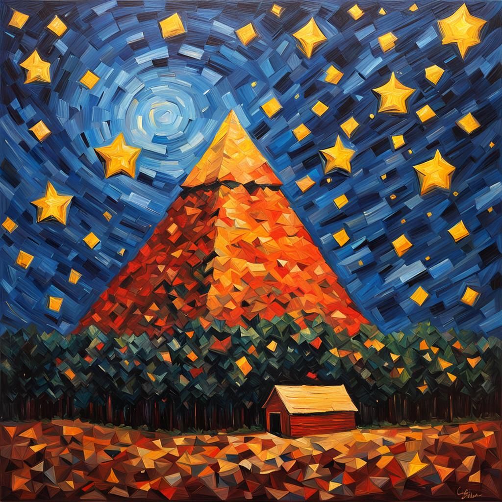 Under the starry night